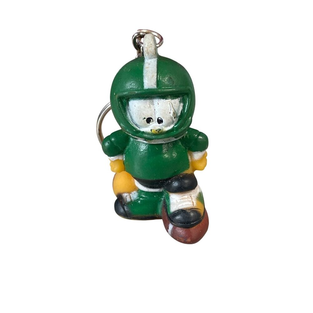 Vintage Gao Nanbei Garfield Keychain Figurine‎ Football Player